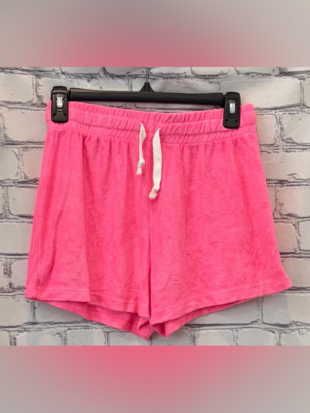 Generation Love Size:S Women Pink Terry Lounge Shorts with Drawstring - Picture 12 of 12